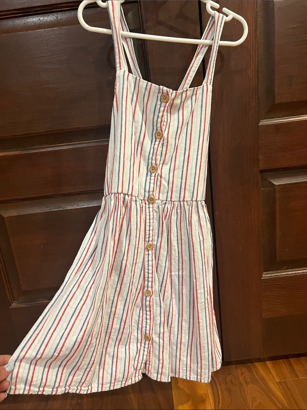 OshKosh B'gosh Red & Blue Striped Button-Front Dress